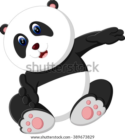 Illustration Of Cute Baby Panda Cartoon - 389673829 : Shutterstock