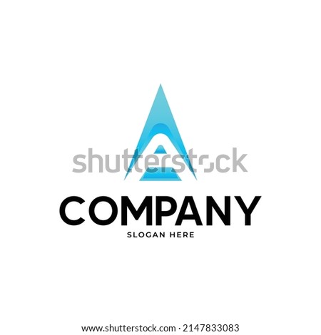 A letter mark abstract logo template