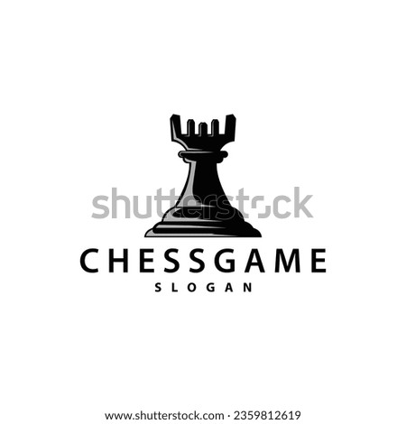 Chess Game Logo Simple Chess Piece Design Minimalist Silhouette Illustration