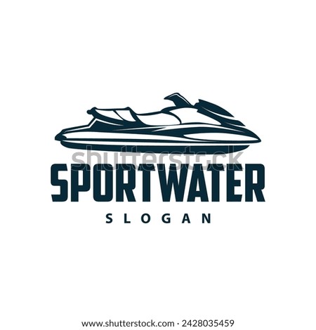 Jet ski logo marine sport jetski brand logo badge template extreme water racing vector business design