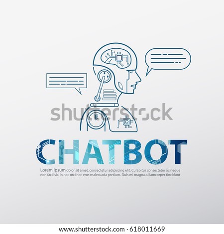 Chat bot concept with message box and text. Easy to use for adding text and captions to your photos.