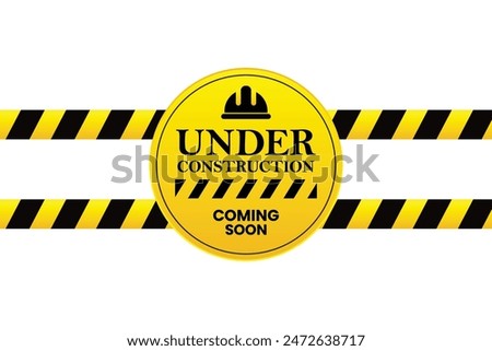 vector under construction warning sign background
