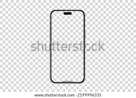 Mockup smart phone 15 generation vector and screen Transparent and Clipping Path isolated for Infographic Business web site design app but in 2023