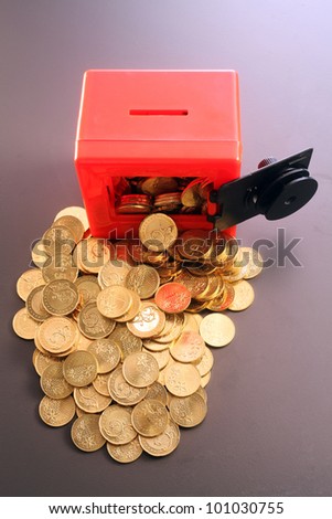 Toy Safe with Gold Coins