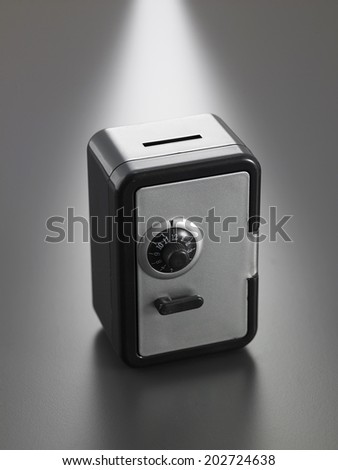 safe box on the gray background