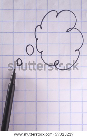 stock image of the marker with speech bubble