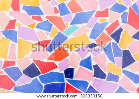 background Mosaic tiles from ceramic broken tile