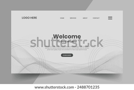 Modern technology abstract creative dynamin gradient wave line welcome banner background for website landing page, hero banner design, webpage header