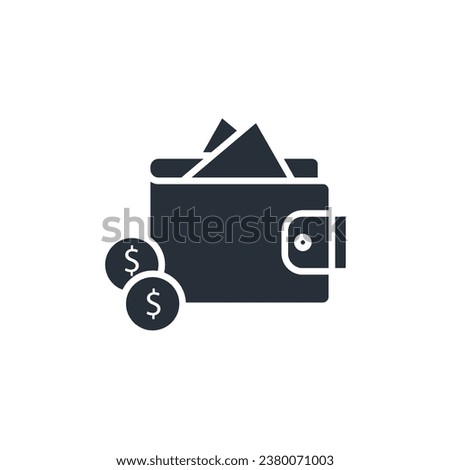 wallet icon. vector.Editable stroke.linear style sign for use web design,logo.Symbol illustration.