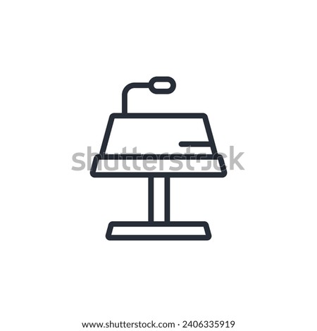 keynote icon. vector.Editable stroke.linear style sign for use web design,logo.Symbol illustration.