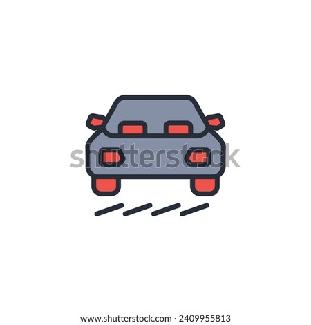 Car icon. vector.Editable stroke.linear style sign for use web design,logo.Symbol illustration.