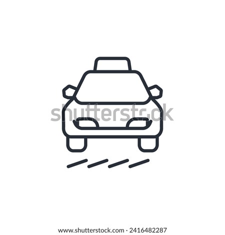 taxi icon. vector.Editable stroke.linear style sign for use web design,logo.Symbol illustration.