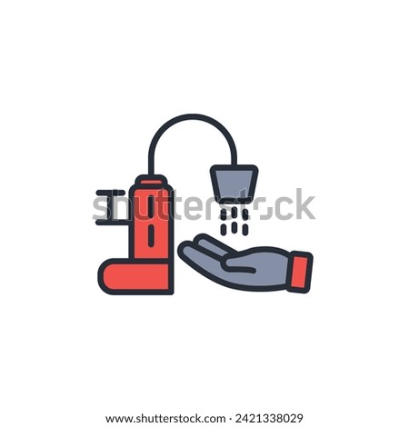 sanitation icon. vector.Editable stroke.linear style sign for use web design,logo.Symbol illustration.