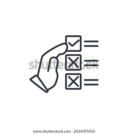 decision icon. vector.Editable stroke.linear style sign for use web design,logo.Symbol illustration.