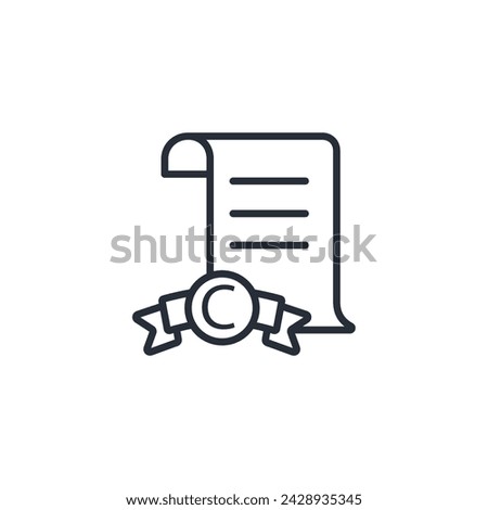 Copyright icon. vector.Editable stroke.linear style sign for use web design,logo.Symbol illustration.