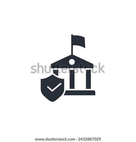 Consulate icon. vector.Editable stroke.linear style sign for use web design,logo.Symbol illustration.