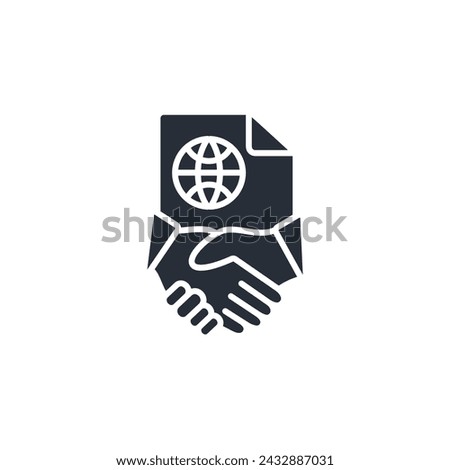 Foreign Policy icon. vector.Editable stroke.linear style sign for use web design,logo.Symbol illustration.