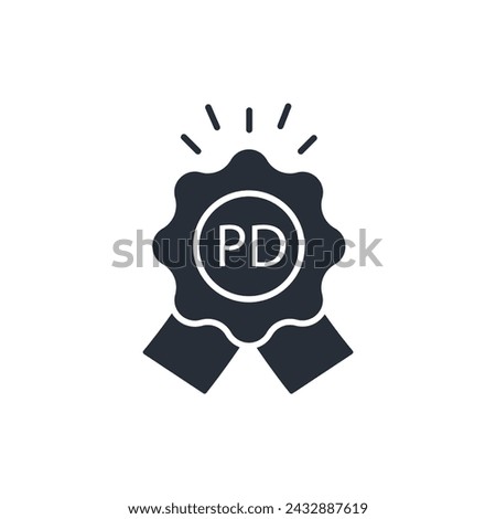 Public domain icon. vector.Editable stroke.linear style sign for use web design,logo.Symbol illustration.
