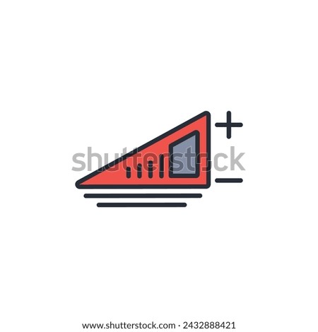 Volume icon. vector.Editable stroke.linear style sign for use web design,logo.Symbol illustration.