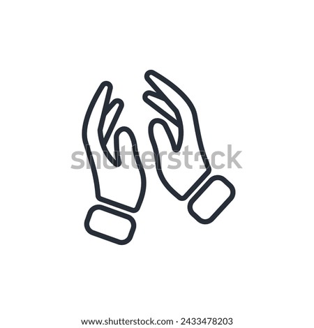 Sign language icon. vector.Editable stroke.linear style sign for use web design,logo.Symbol illustration.