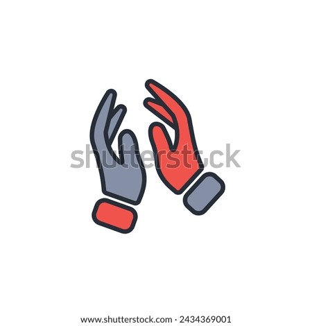 Sign language icon. vector.Editable stroke.linear style sign for use web design,logo.Symbol illustration.