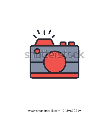 Camera icon. vector.Editable stroke.linear style sign for use web design,logo.Symbol illustration.