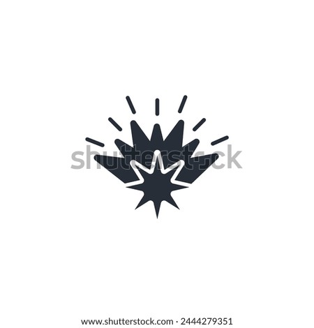 explosion icon. vector.Editable stroke.linear style sign for use web design,logo.Symbol illustration.