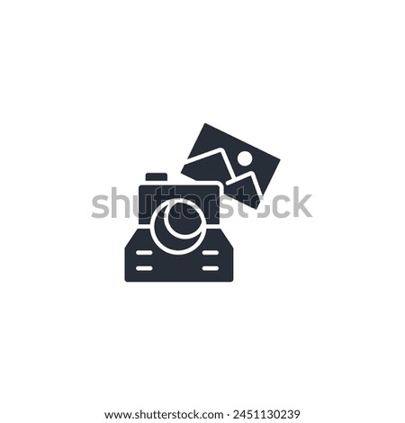 instant camera icon. vector.Editable stroke.linear style sign for use web design,logo.Symbol illustration.