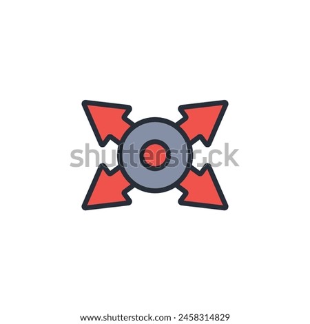 move icon. vector.Editable stroke.linear style sign for use web design,logo.Symbol illustration.