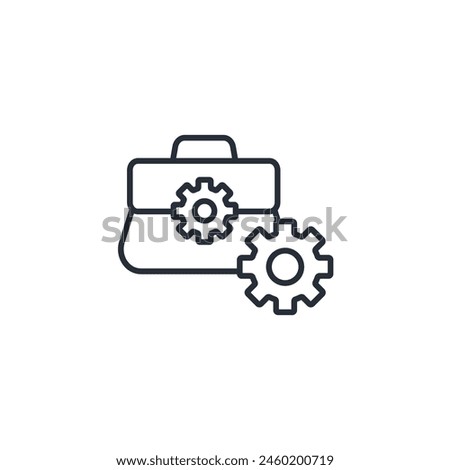 Tools Box icon. vector.Editable stroke.linear style sign for use web design,logo.Symbol illustration.