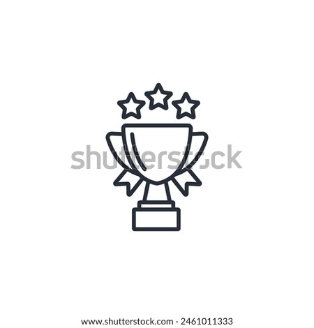 trophy icon. vector.Editable stroke.linear style sign for use web design,logo.Symbol illustration.