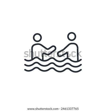 Swim icon. vector.Editable stroke.linear style sign for use web design,logo.Symbol illustration.