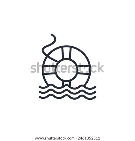 Lifebuoy icon. vector.Editable stroke.linear style sign for use web design,logo.Symbol illustration.