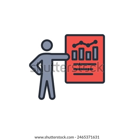 analytics icon. vector.Editable stroke.linear style sign for use web design,logo.Symbol illustration.