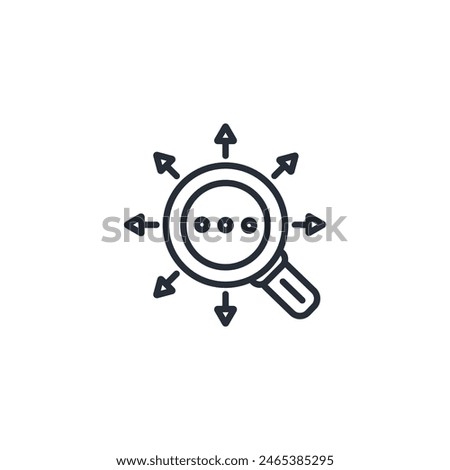 look for icon. vector.Editable stroke.linear style sign for use web design,logo.Symbol illustration.