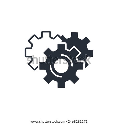 Gear icon. vector.Editable stroke.linear style sign for use web design,logo.Symbol illustration.