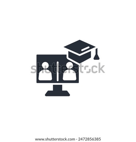 metting online icon. vector.Editable stroke.linear style sign for use web design,logo.Symbol illustration.