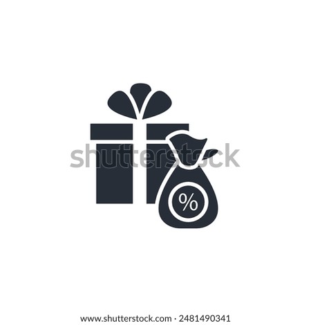 Gift tax icon. vector.Editable stroke.linear style sign for use web design,logo.Symbol illustration.