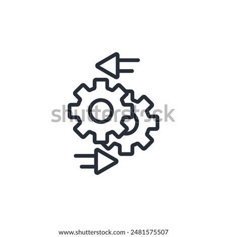 process icon. vector.Editable stroke.linear style sign for use web design,logo.Symbol illustration.