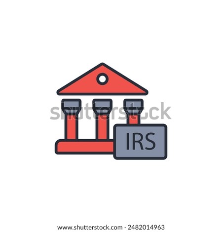 irs tax icon. vector.Editable stroke.linear style sign for use web design,logo.Symbol illustration.