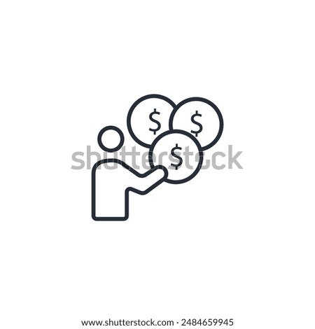 Assets icon. vector.Editable stroke.linear style sign for use web design,logo.Symbol illustration.