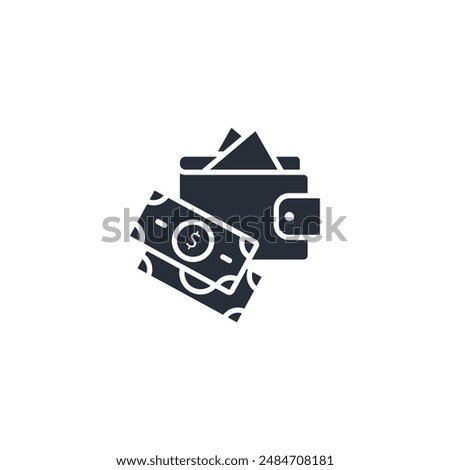 wallet icon. vector.Editable stroke.linear style sign for use web design,logo.Symbol illustration.