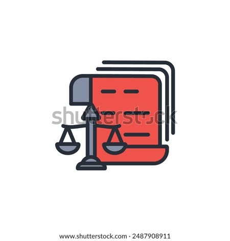 Justice icon. vector.Editable stroke.linear style sign for use web design,logo.Symbol illustration.