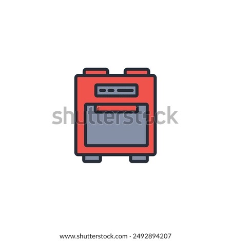 Oven icon. vector.Editable stroke.linear style sign for use web design,logo.Symbol illustration.