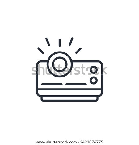 Projector icon. vector.Editable stroke.linear style sign for use web design,logo.Symbol illustration.