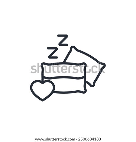 good sleep icon. vector.Editable stroke.linear style sign for use web design,logo.Symbol illustration.