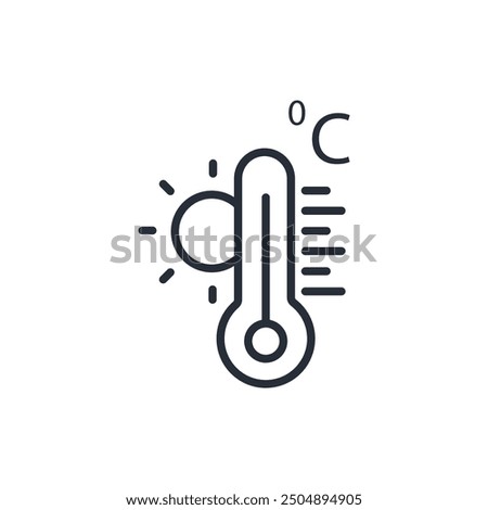 degree celcius icon. vector.Editable stroke.linear style sign for use web design,logo.Symbol illustration.