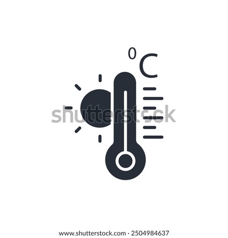 degree celcius icon. vector.Editable stroke.linear style sign for use web design,logo.Symbol illustration.