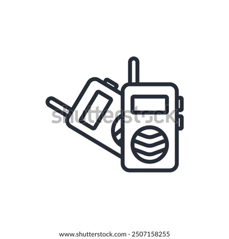 Walkie talkie icon. vector.Editable stroke.linear style sign for use web design,logo.Symbol illustration.