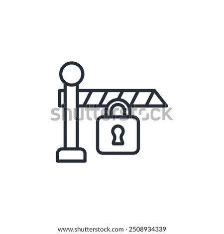 Barrier icon. vector.Editable stroke.linear style sign for use web design,logo.Symbol illustration.